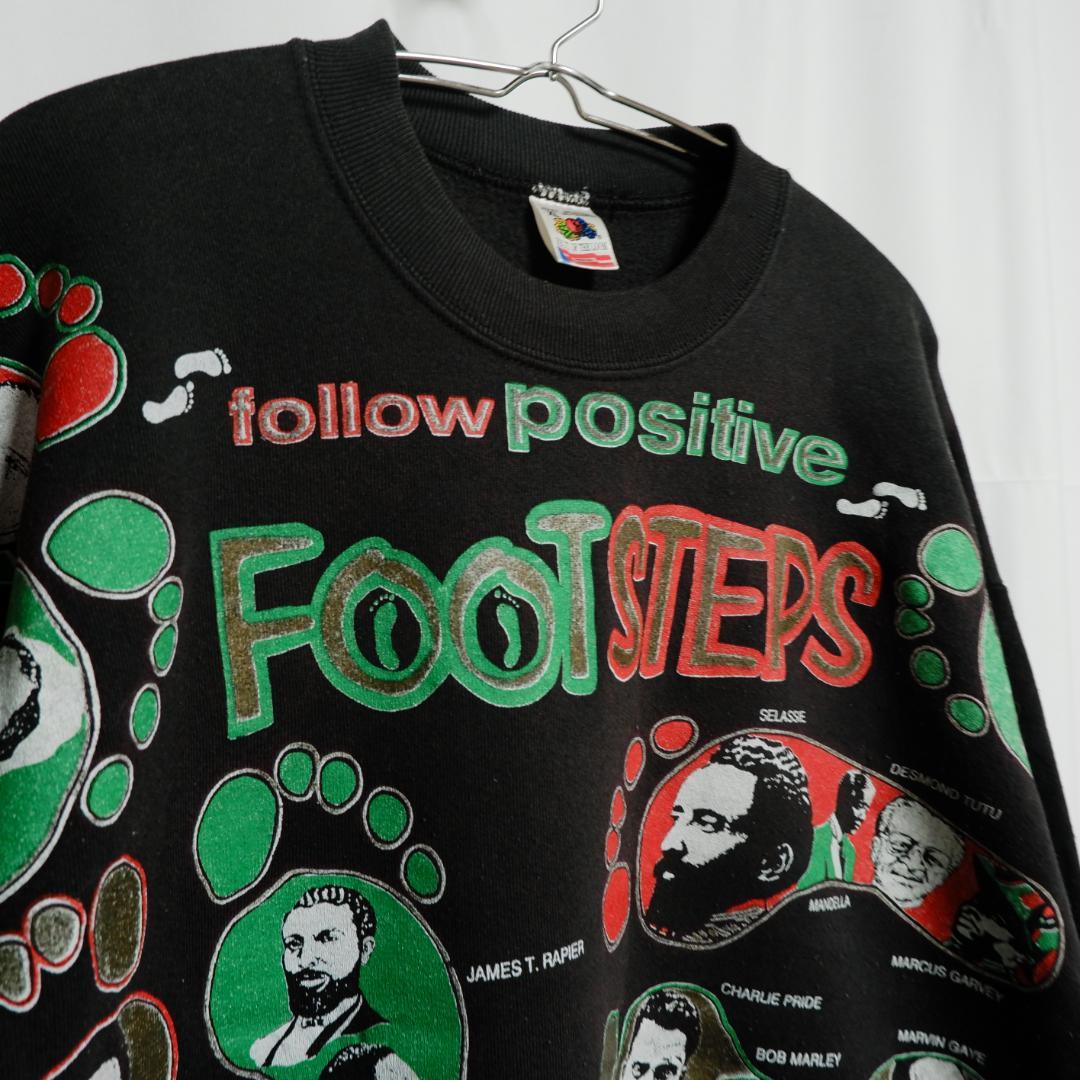 90s follow positive FOOT STEPS 偉人 両面プリント
