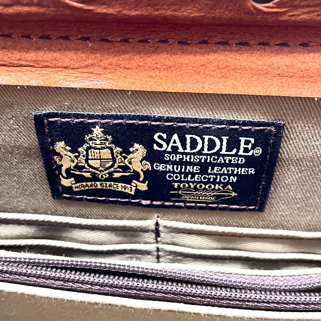 【極美品】SADDLE 豊岡鞄 ミニダレスバッグ 2way レザー ブラウン 極美品】SADDLE 豊岡鞄 ミニダレスバッグ 2way レザー ブラウン