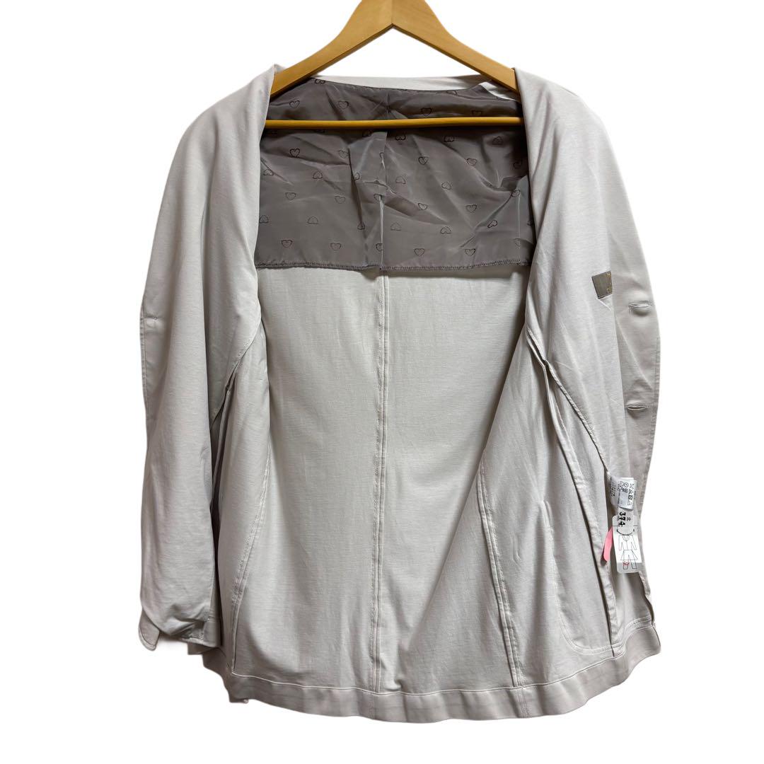 美品　cruciani ライトグレー カーディガン　極薄　夏コーデ
