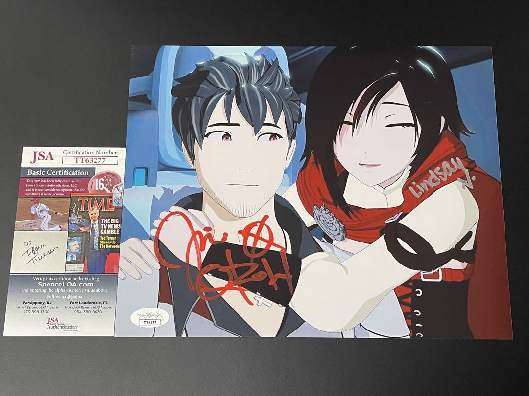 RWBY サイン入りポスター　JSA認定書付き　クロウ・ブランウェン　① RWBY サイン入りポスター JSA認定書付き クロウ・ブランウェン