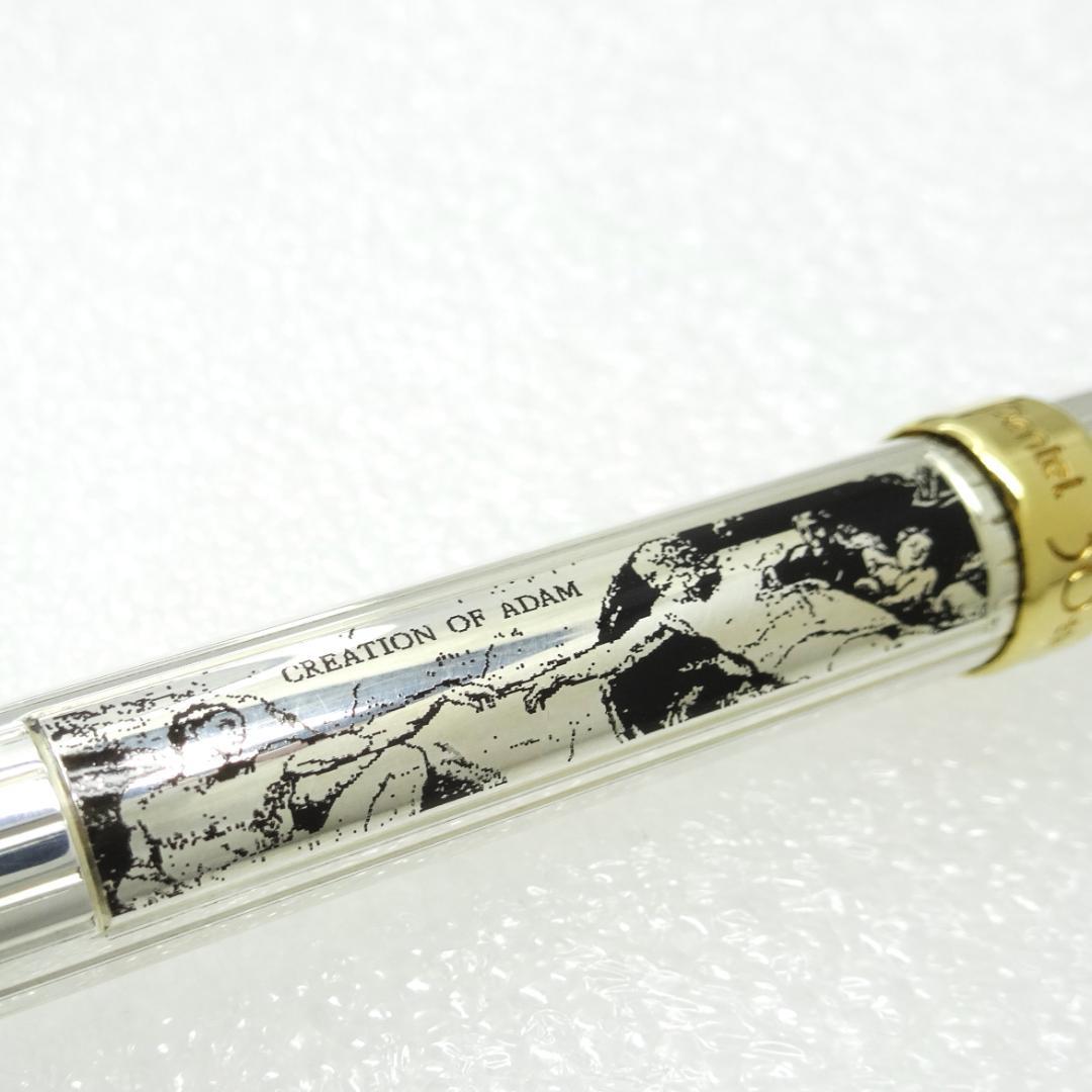 美品 ぺんてる 50周年記念 SILVER ボールペン 木箱入り