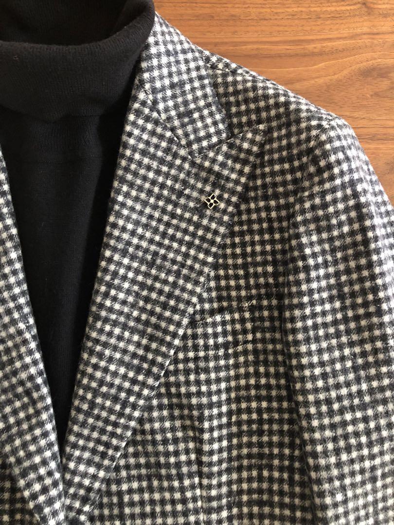 【超美品/秋冬】TAGLIATOREタリアトーレブロックチェックジャケット48