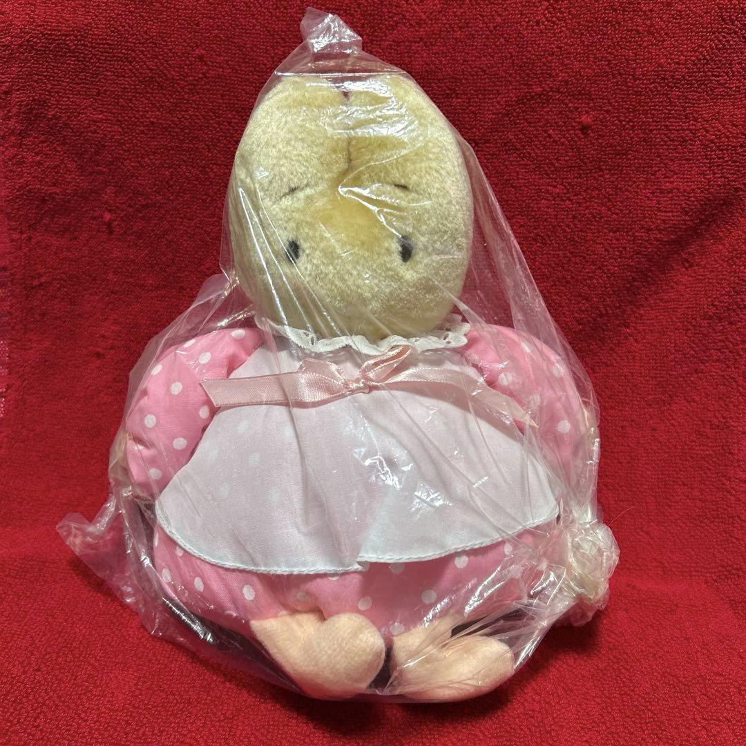マロンクリーム ぬいぐるみ 1997年 ピンク 水玉 美品 レトロ ヴィンテージ