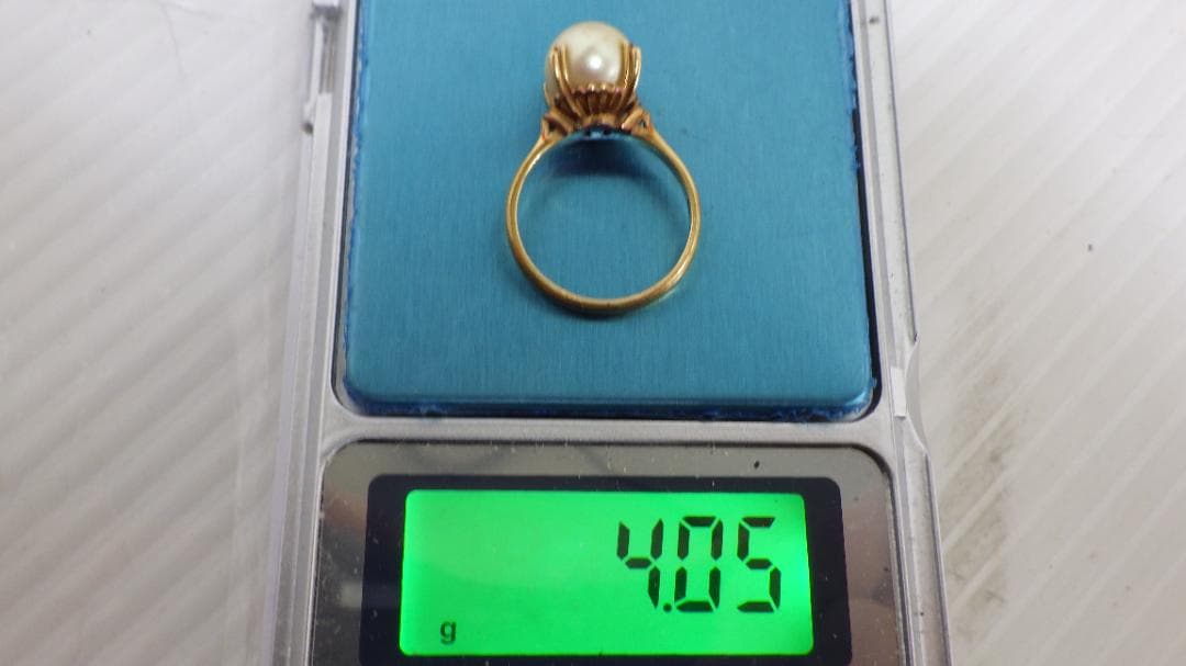 エ*ー様 250/K18 ゴールド 刻印有り 真珠リング 約8mm 4.05g