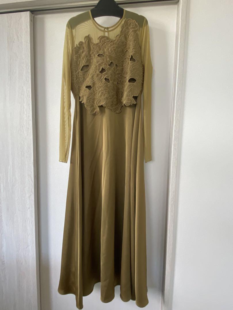 【超美品】AMERI VINTAGE ロングワンピース ドレス マスタード M AMERI VINTAGE】ロングワンピース ドレス マスタード M - メルカリ