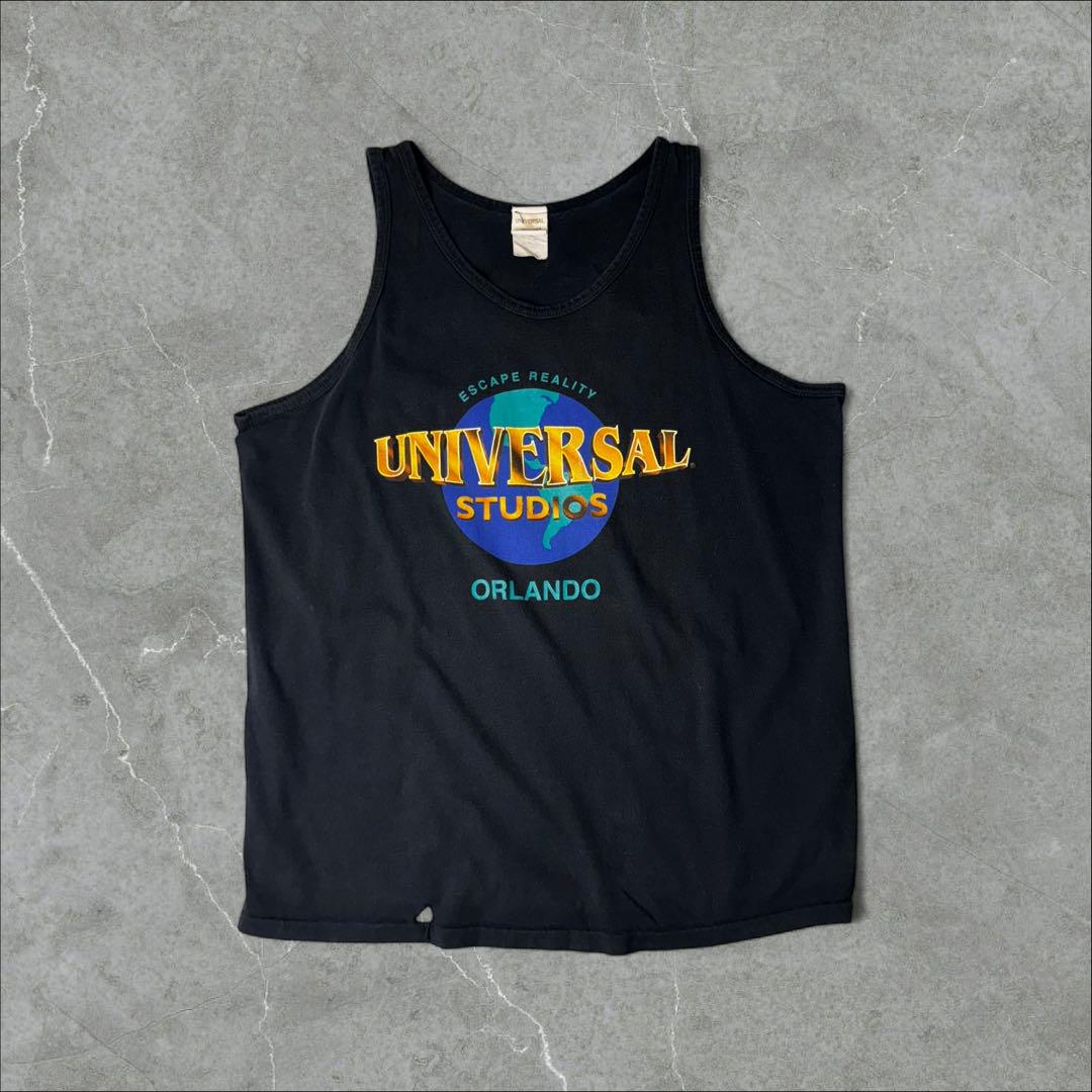 米国製 UNIVERSAL STUDIO シングル タンクトップ XL ブラック