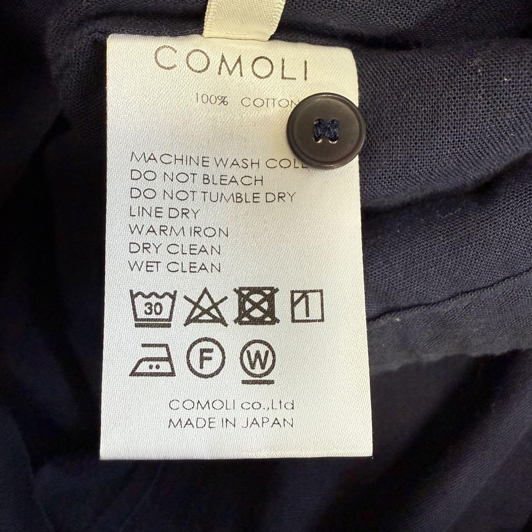 COMOLI 2018SS ベタシャン オールインワン 半袖 L ネイビー