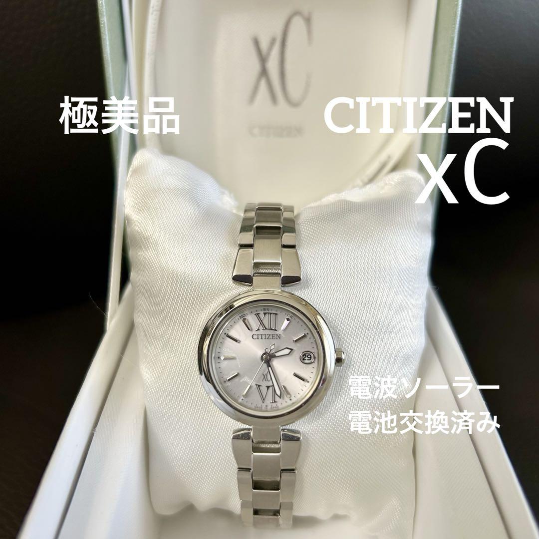 極美品 シチズン クロスシー xC 電波ソーラー シルバー