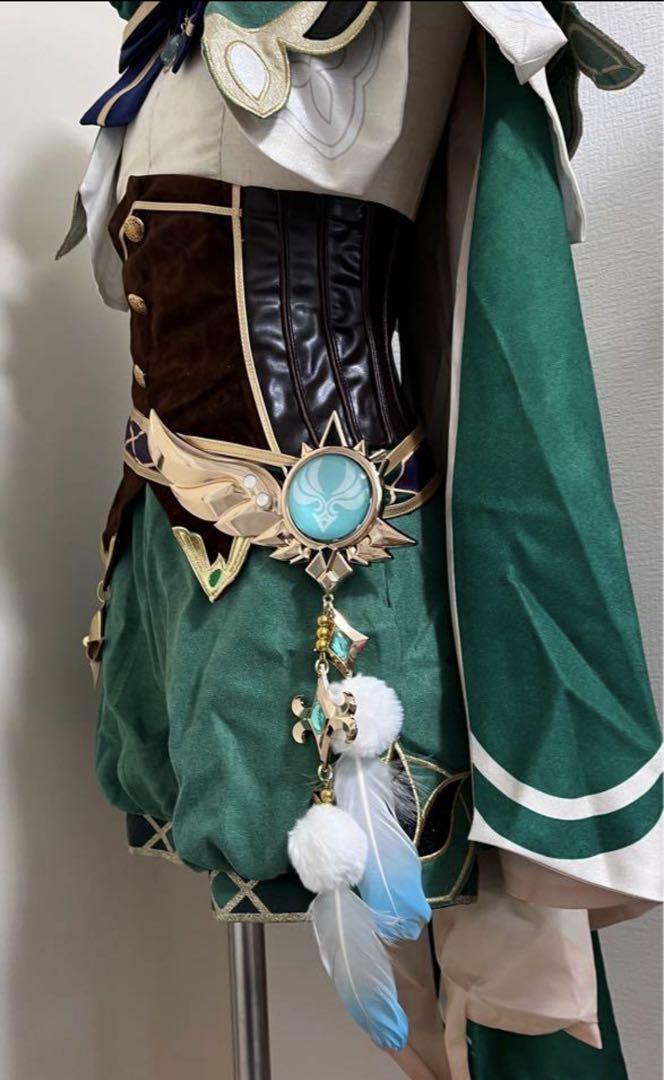 猫屋小舗　原神　ウェンティ　コスプレ衣装+ウィッグ+靴　フルセット