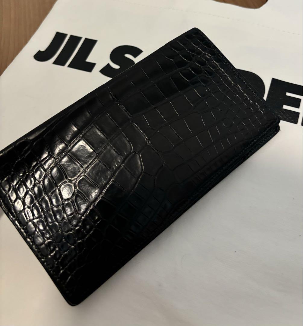 【美品】HERMES エルメス クロコ　フレミング　お札入れ　ブラック