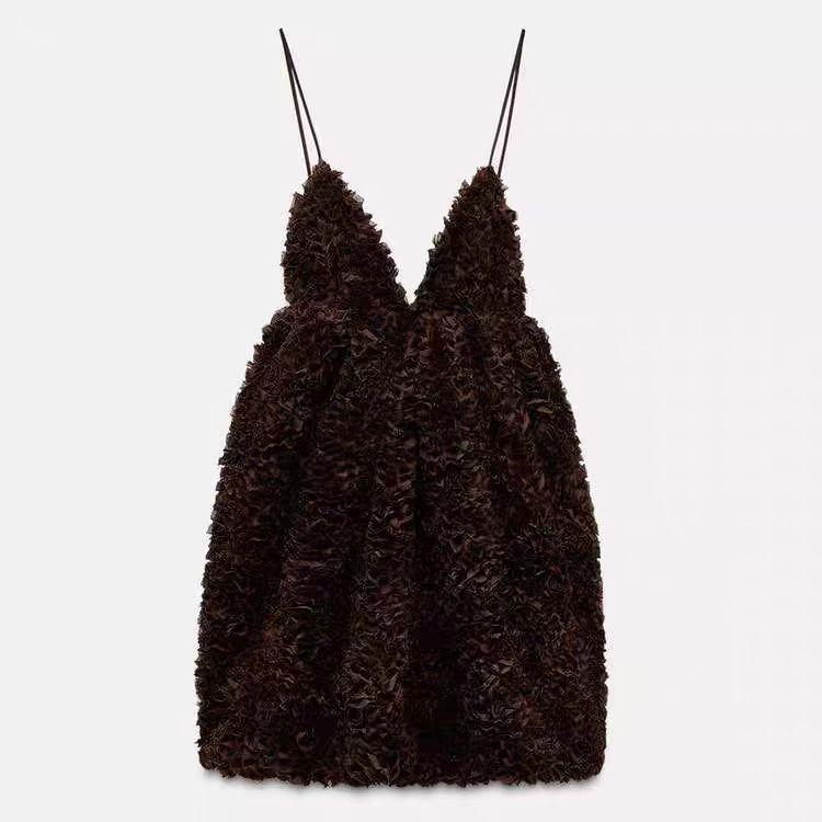 ZARA ボリュームメッシュワンピース ザラ 297
