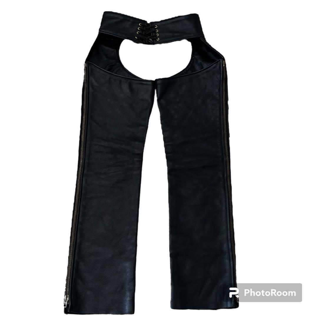 VANSON ライダースーツ チャップス 21 ブラック レザー 画像3