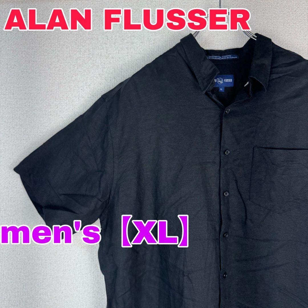Z253【ALAN FLUSSER】半袖シャツ【メンズXL】ブラック