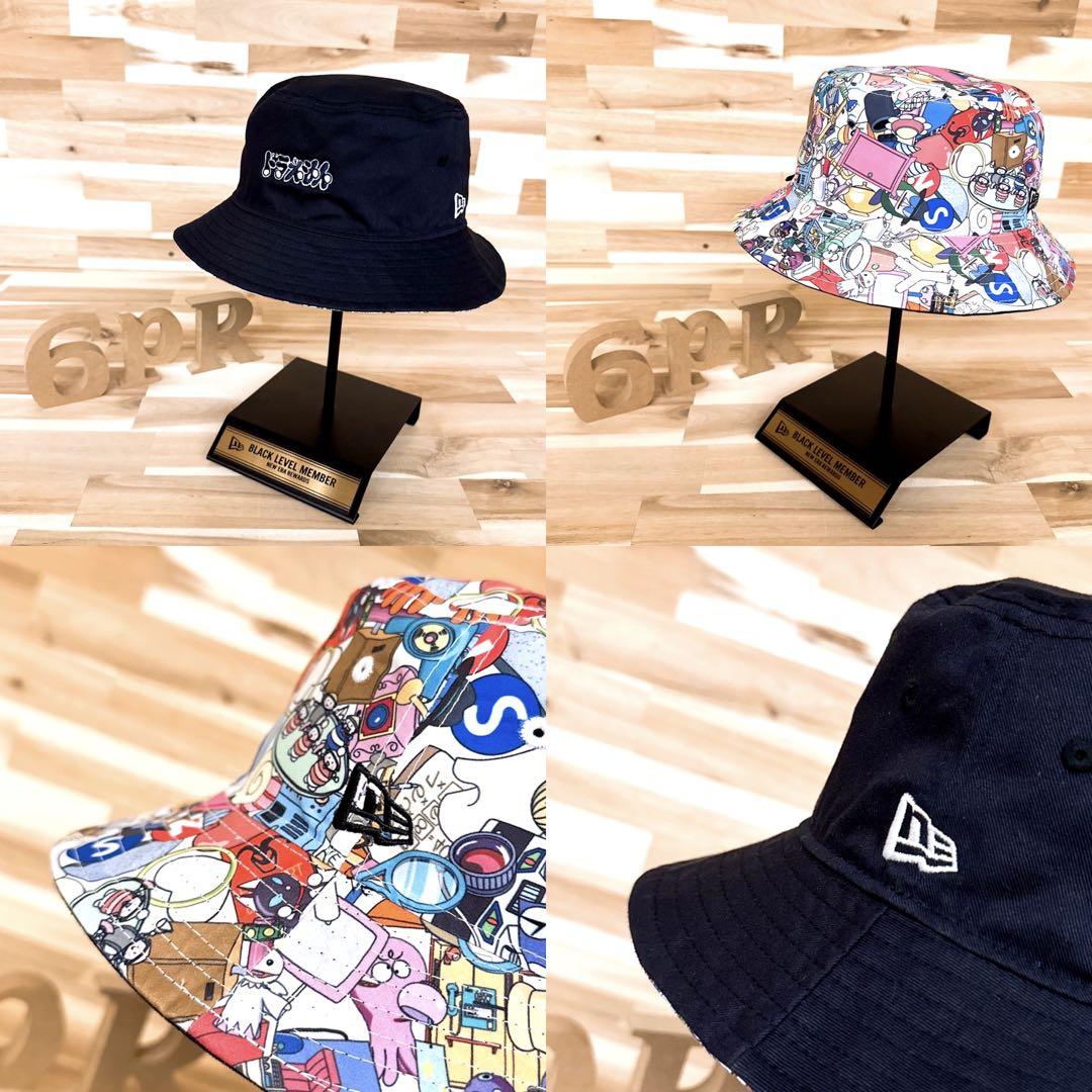 レア【ニューエラ×ドラえもん】限定コラボ リバーシブル ハット 紺×カラフル 8,455円