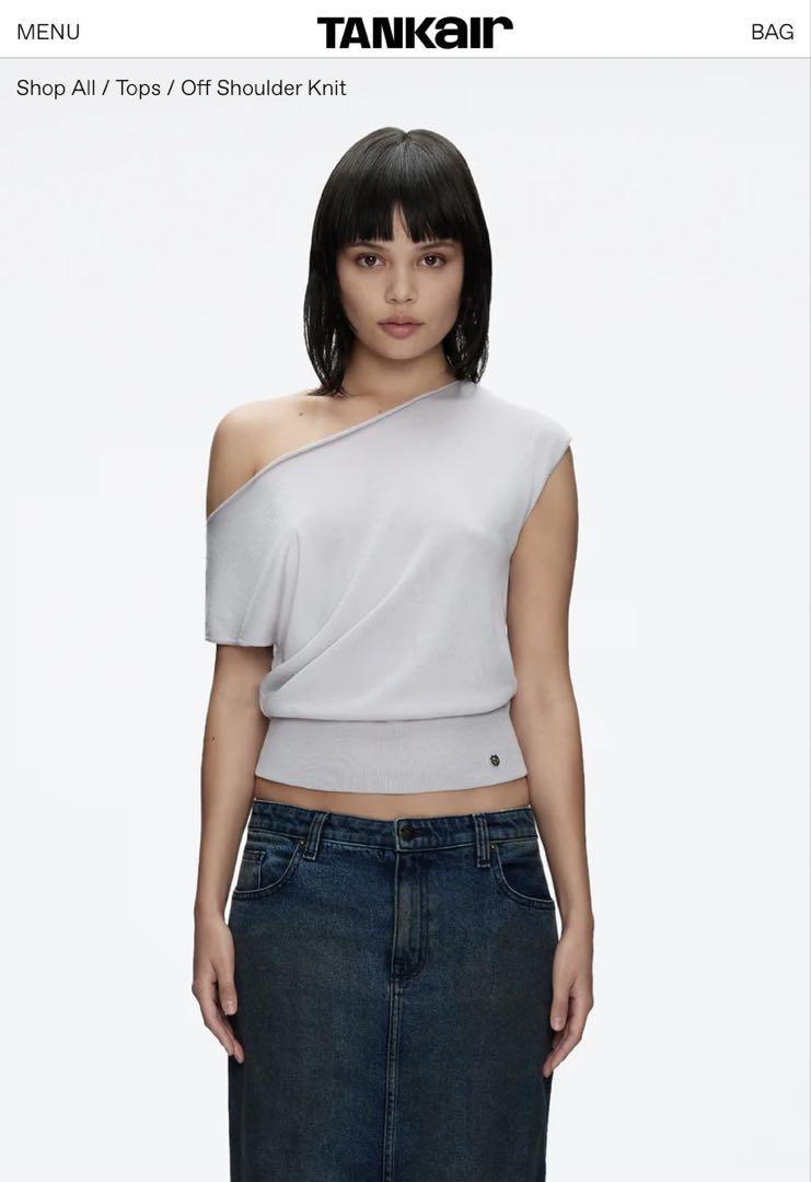 tankair OFF SHOULDER KNIT gray 値下げ不可