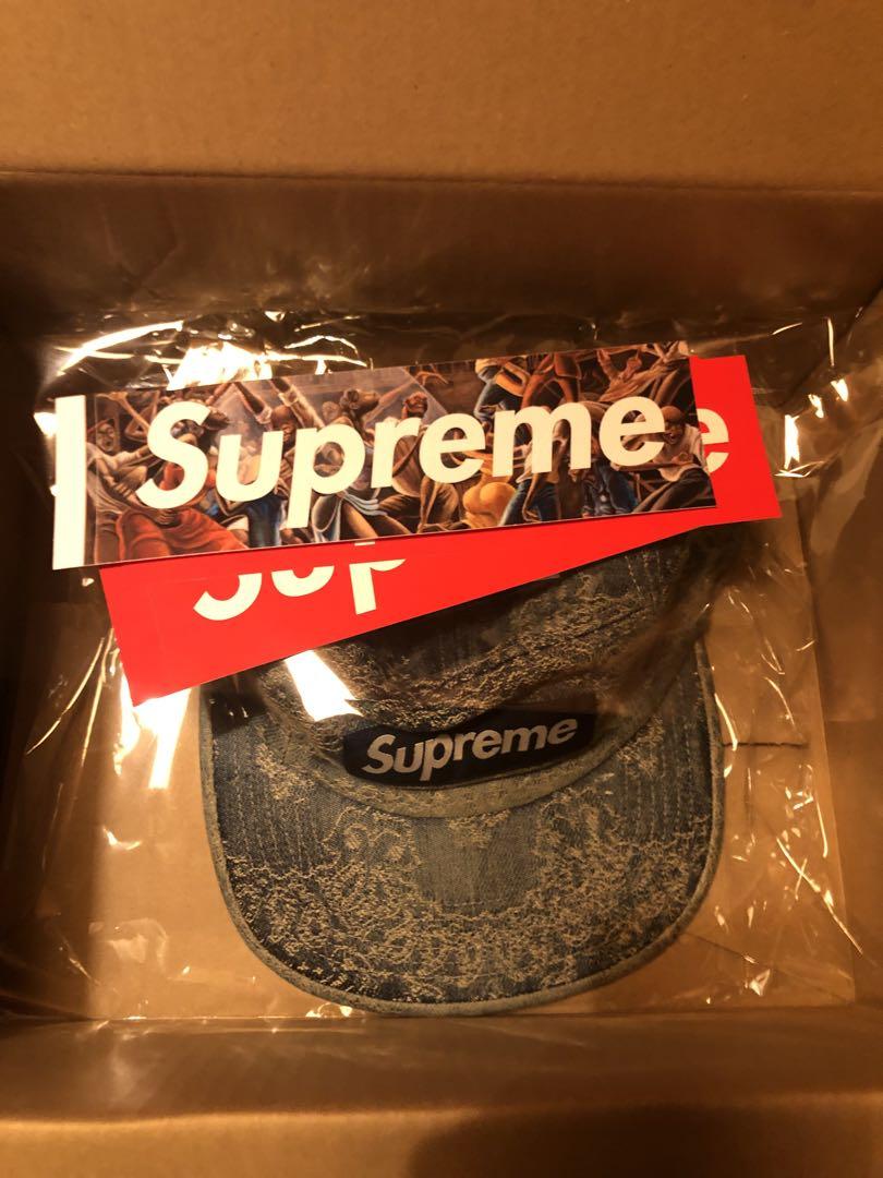 supreme Bandana Jacquard Denim Camp Cap