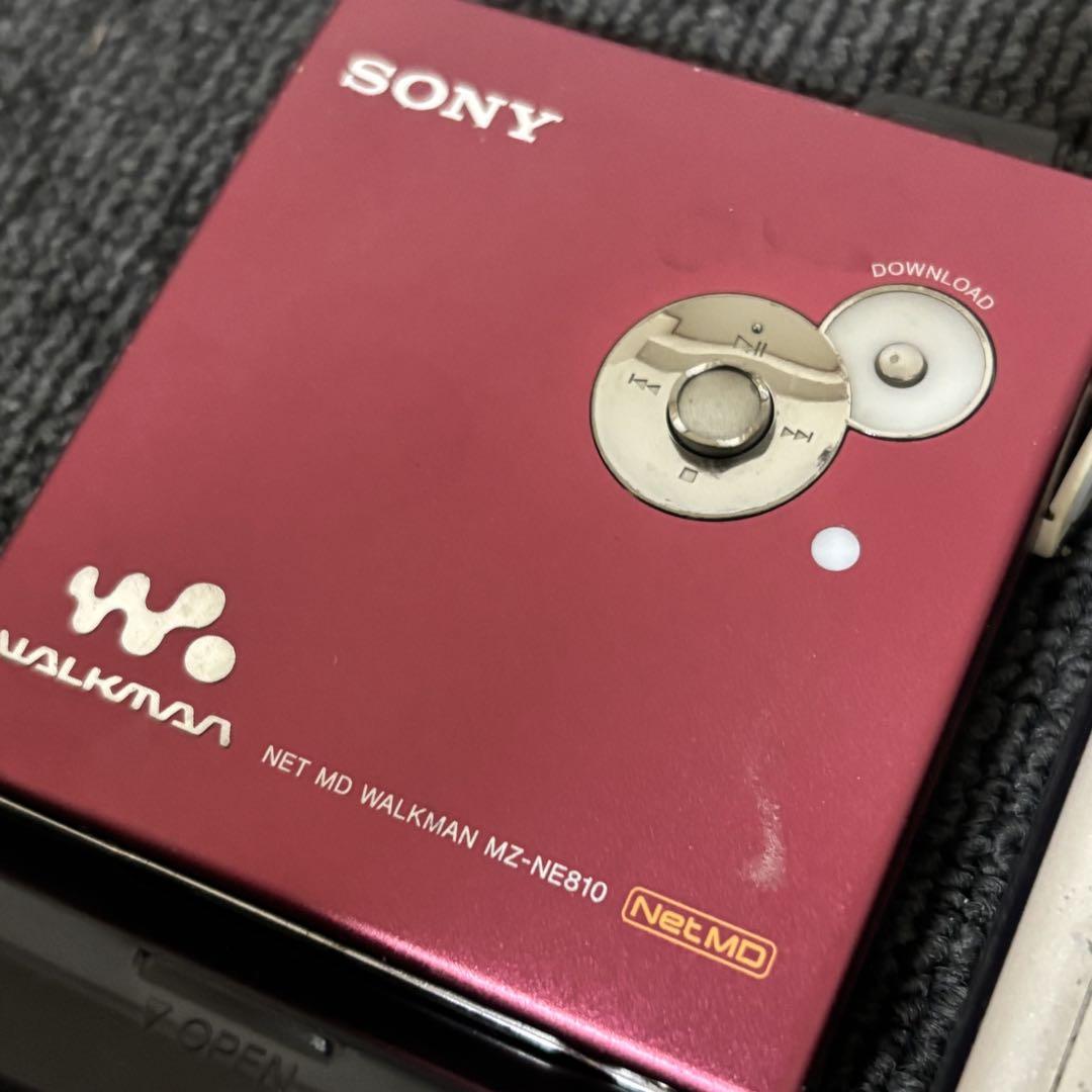 SONY MZ-NE810 MDWALKMAN ソニー MDウォークマン レッド