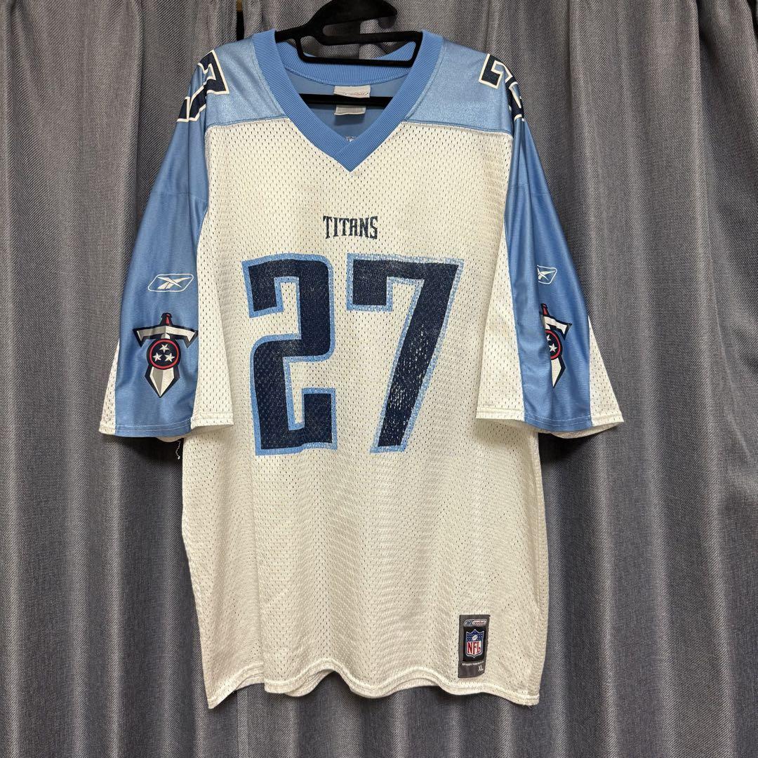 REEBOK NFL TITANS アメフトシャツ 27 GEORGE XL 青 - メルカリ