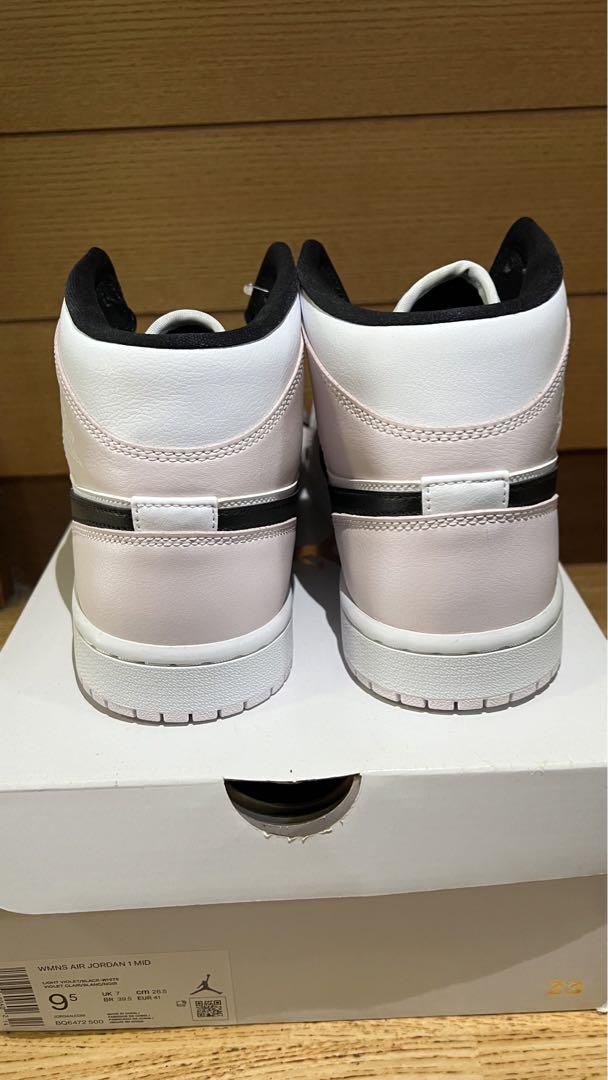 靴 WMNS AIR JORDAN 1 MID LIGHT VIOLET 26.5