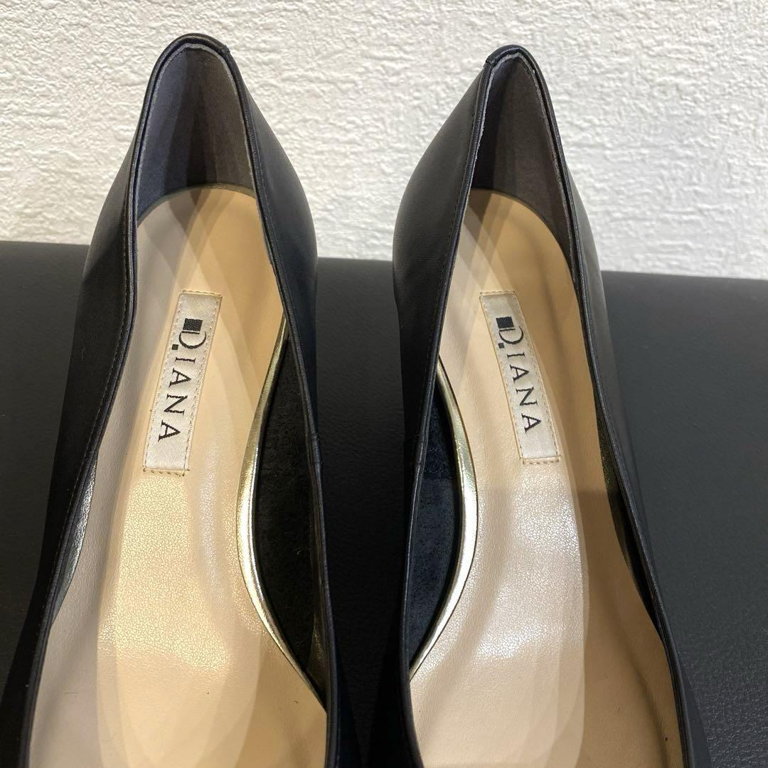 ビッキー【極美品】DIANA レザーパンプス　24㎝　ブラック