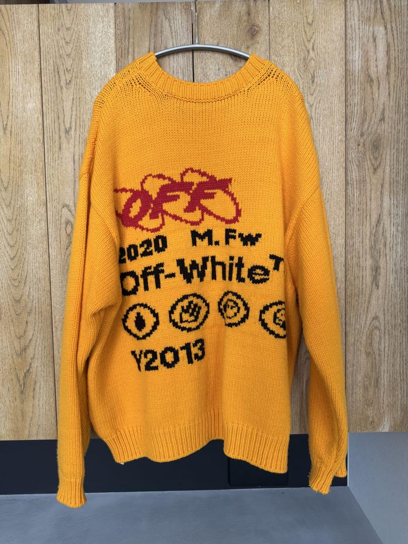 off-white ニットセーター Sサイズ イエロー