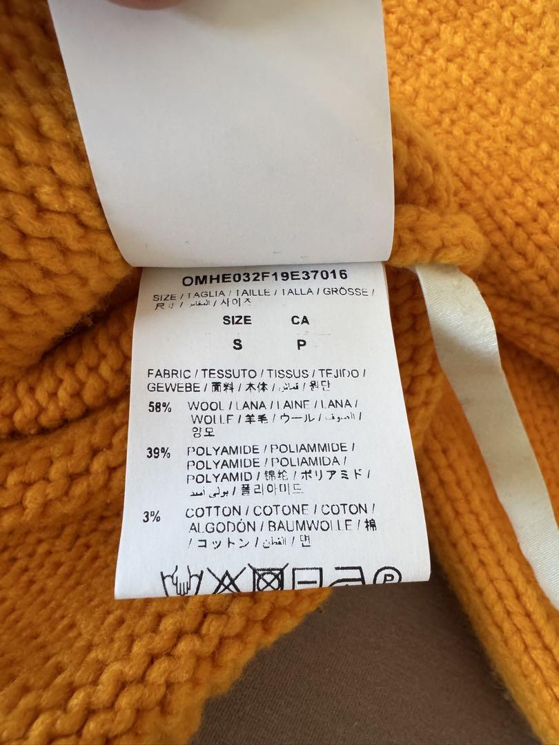 off-white ニットセーター Sサイズ イエロー