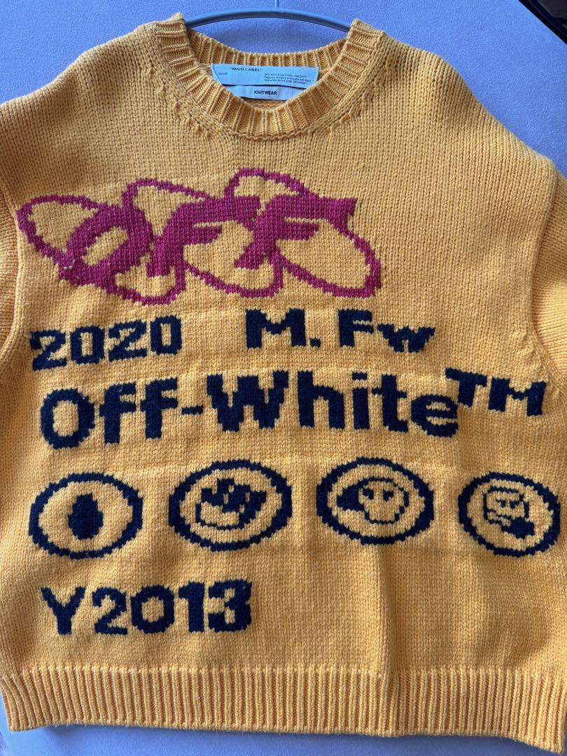 off-white ニットセーター Sサイズ イエロー