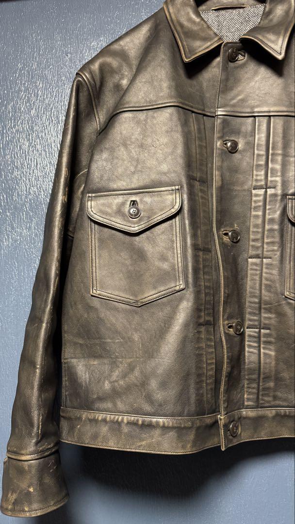 OLD JOE PATINA HORSE JEAN JACKET ブラウン 38