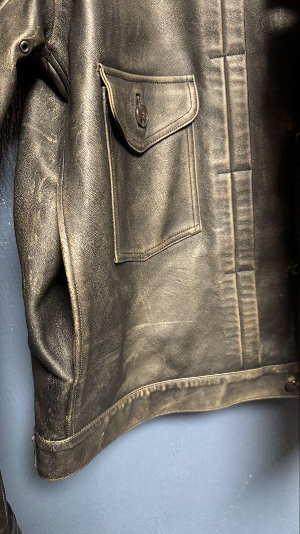 OLD JOE PATINA HORSE JEAN JACKET ブラウン 38