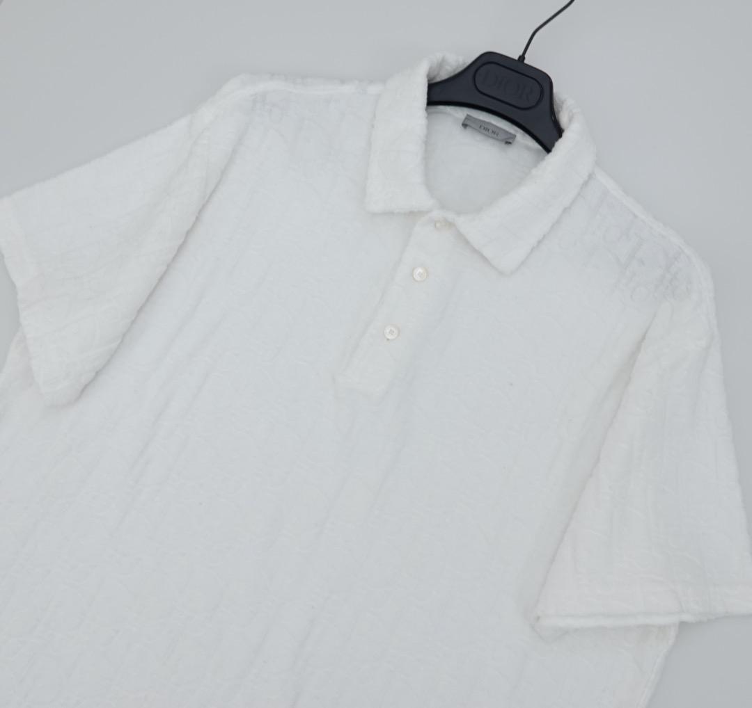 ディオール オブリーク テリーコットン ポロシャツ M 白M Dior Homme WWW_HOMU-JOURNEY_COM