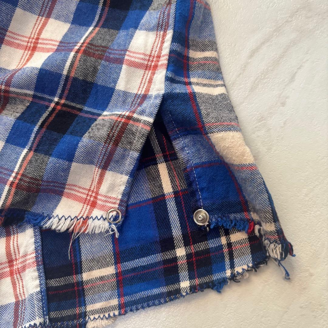 フランシストモークス サイドスリット チェックシャツ 長袖 ワイヤー 2サイズ