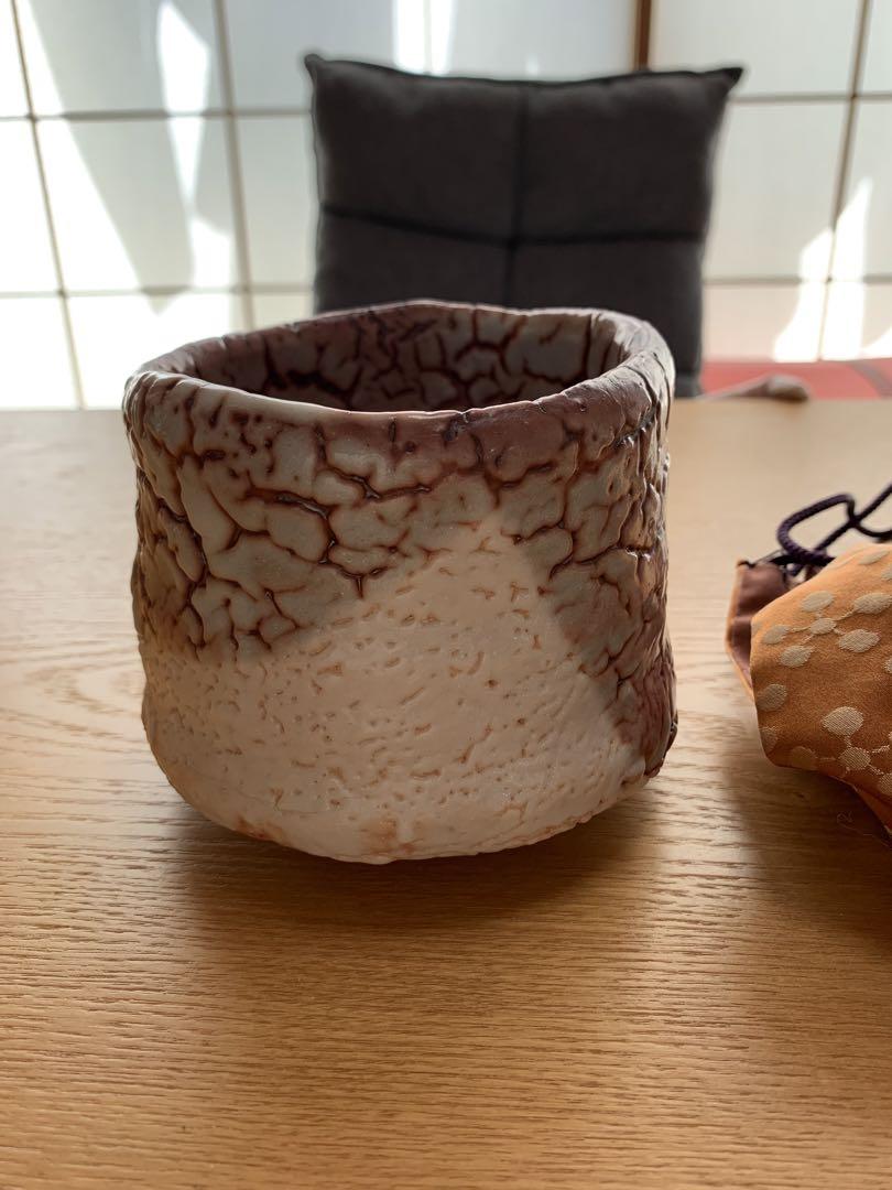 #希少品　見事な“景色　月形那比古　志野茶碗　お茶会のメインに