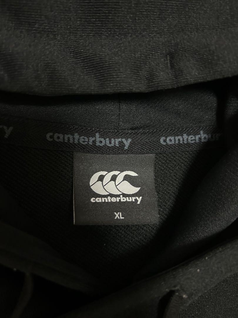 カンタベリー　RUGBY +ラグビー　パーカー　フーディ　ブラック　メンズ