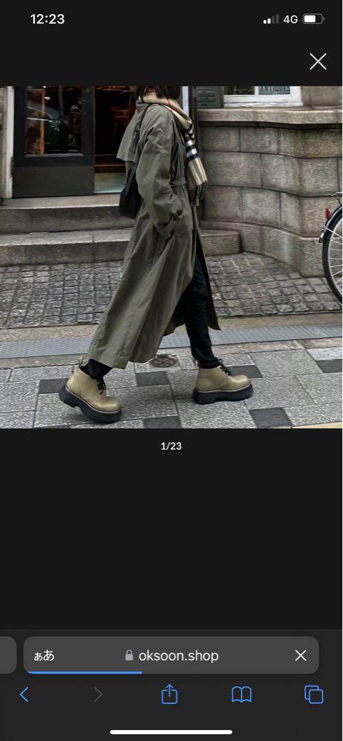 ok.soon トレンチコート moss green ジャケット・アウター