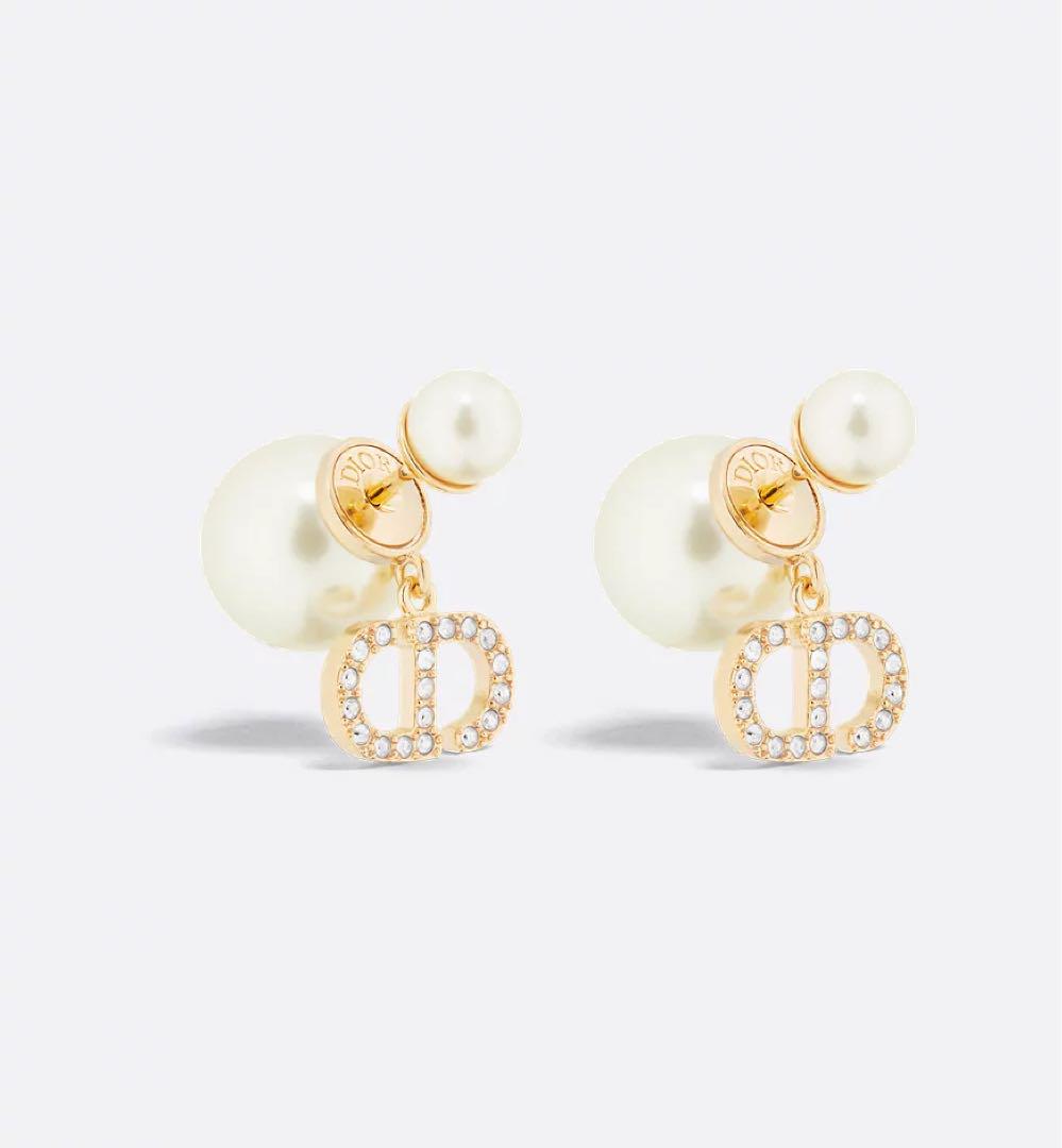 Dior Tribales ディオール ピアス メタル・レジンパール・クリスタル