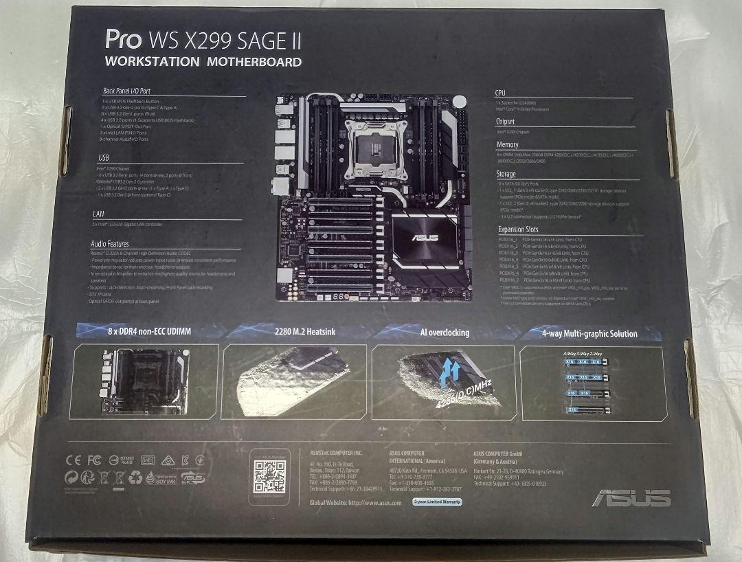 ASUS Pro WS X299 SAGE I+ i7-7800Xセット