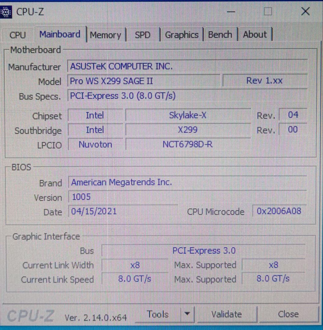 ASUS Pro WS X299 SAGE I+ i7-7800Xセット