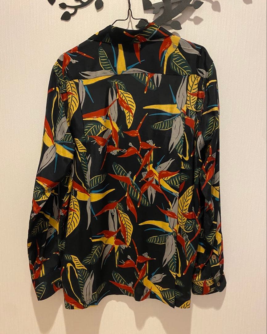 ワコマリア 長袖 アロハシャツ ハワイアン 楽鳥花L・WACKOMARIA MEDICALDB_JP