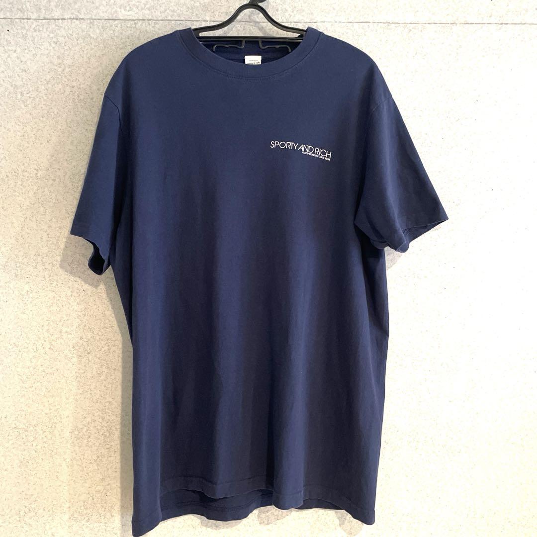 sporty&rich Tシャツ　ネイビー　Mサイズ