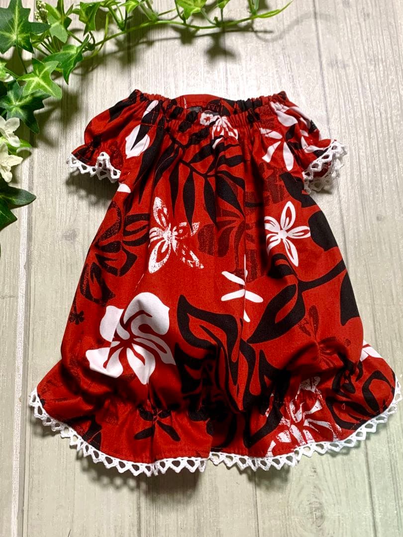 No.26 ハンドメイド犬服 バルーンワンピ(ハイビスカス) No.26 ハンドメイド犬服 バルーンワンピ(ハイビスカス)