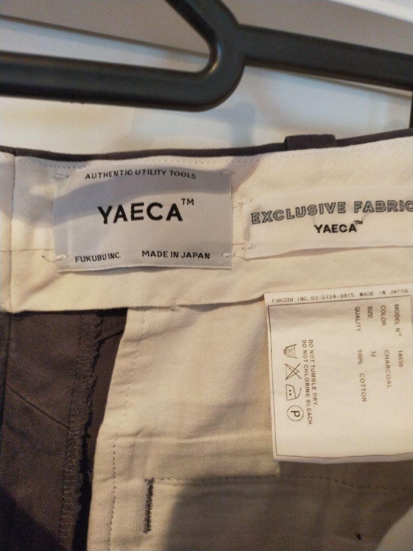 YAECA チノワイドストレート　32 チャコール