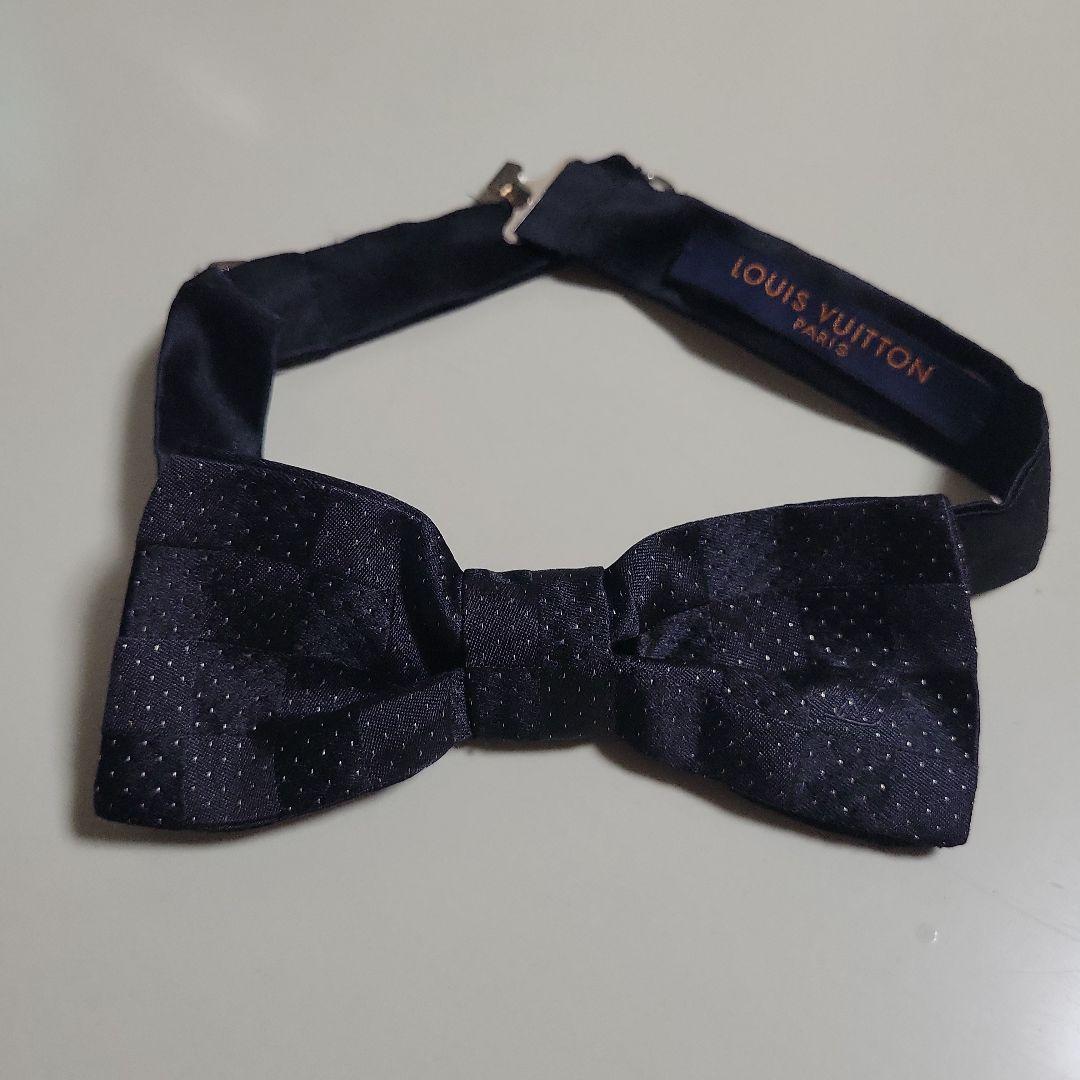 Louis Vuitton 黒 ドット柄 蝶ネクタイ