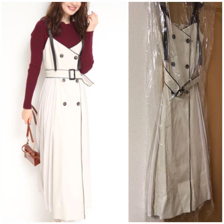 新品♡ サイドプリーツレイヤード ワンピース マイストラーダ