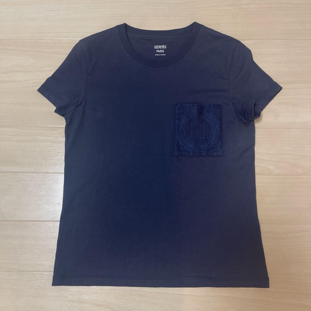 エルメス Tシャツ 刺繍 ポケット
