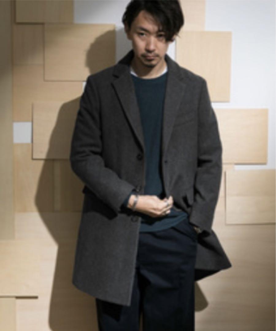URBAN RESEARCH メルトンチェスターコート グレー L