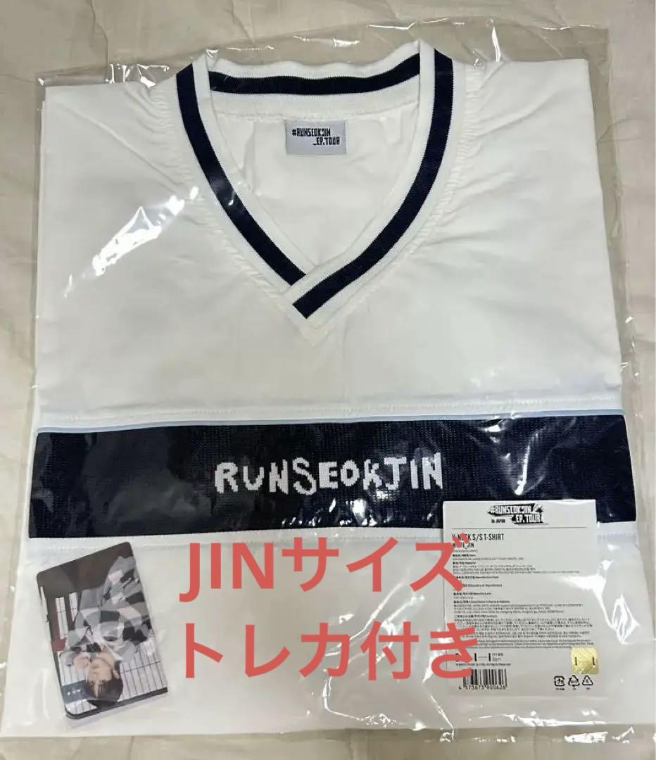 BTS RUNSEOKJIN VネックTシャツ トレカあり ジンサイズ BTS RUNSEOKJIN VネックTシャツ JINサイズ トレカあり - メルカリ