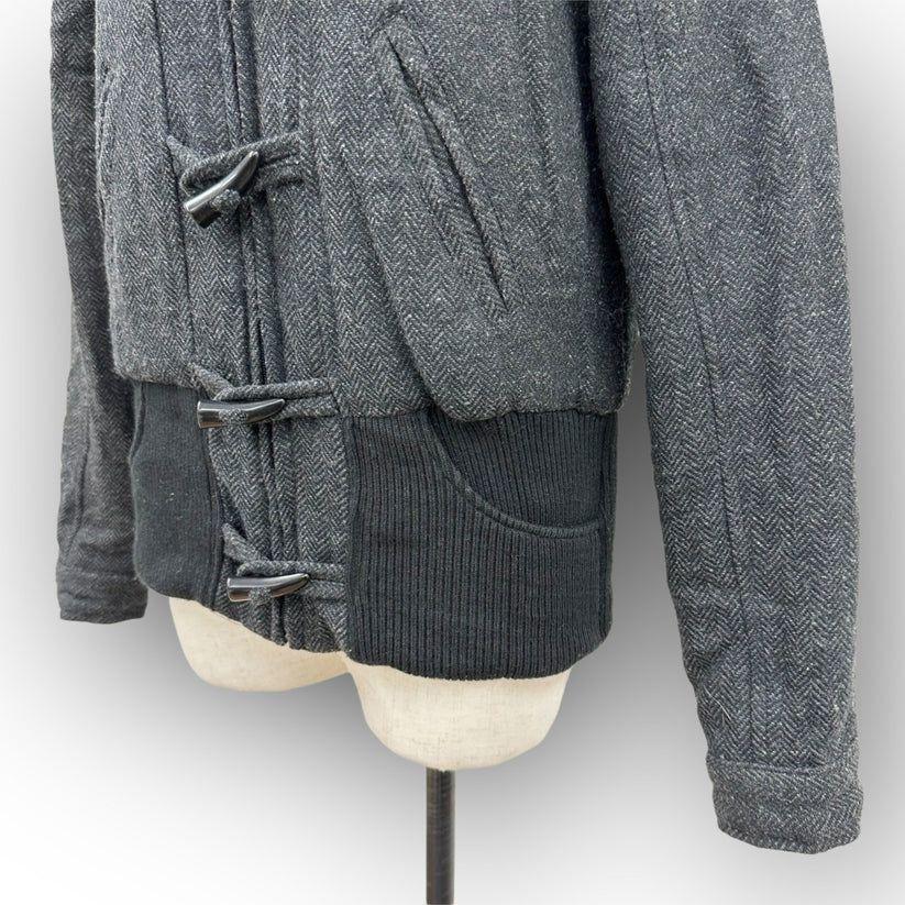 STUSSY ツイード ダッフル フード付きコート サイズM グレー
