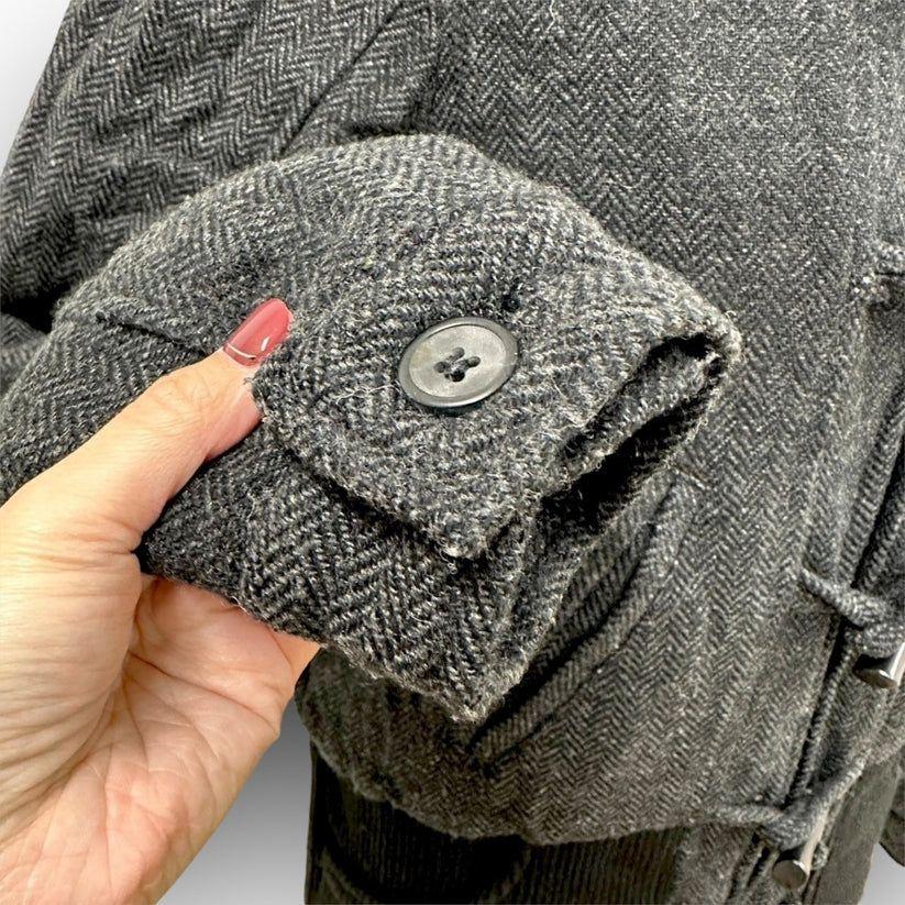 STUSSY ツイード ダッフル フード付きコート サイズM グレー