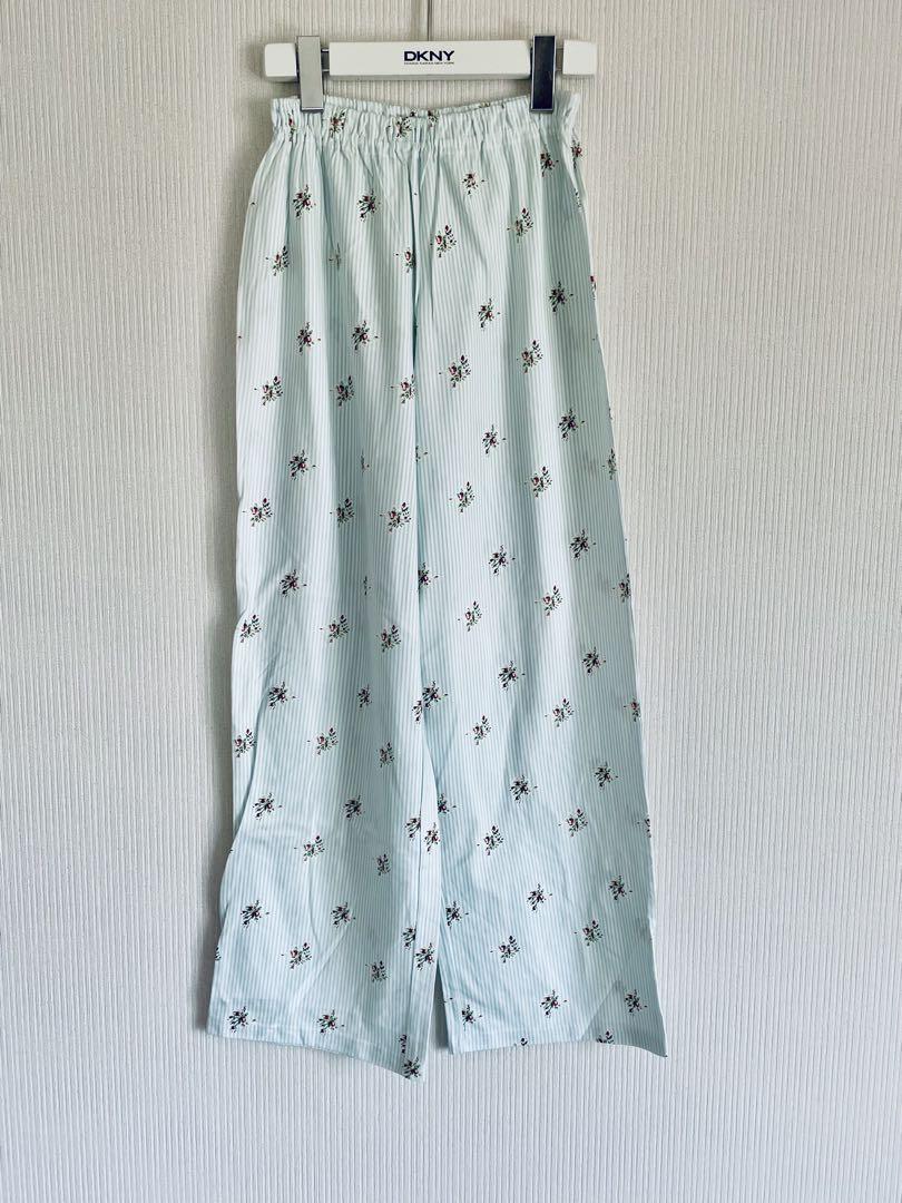 未使用タグ付き　KID BLUE 半袖水色 ストライプ 花柄 ルームウェア