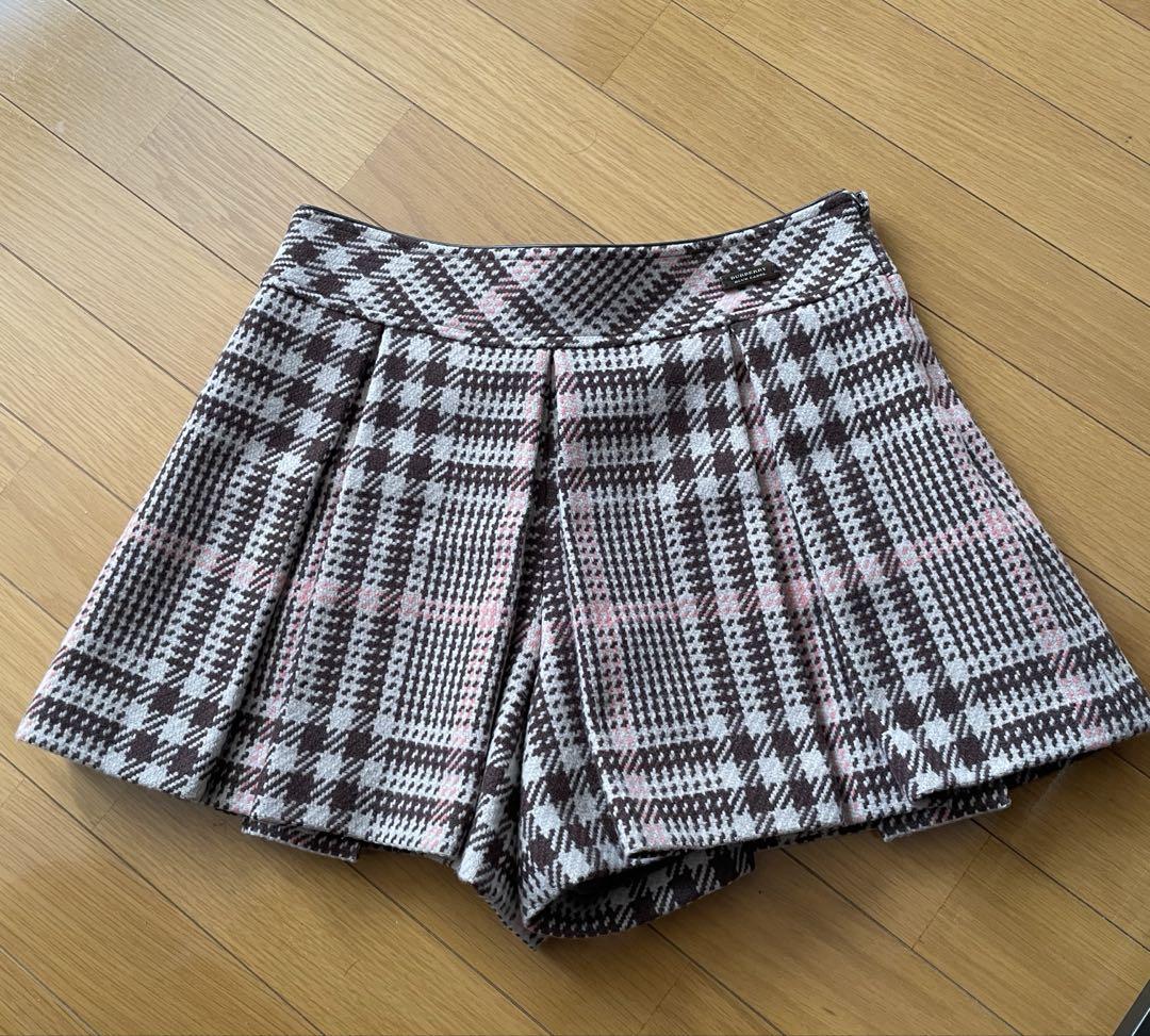 Burberry ブルーレーベル ノバチェック キュロット プリーツ